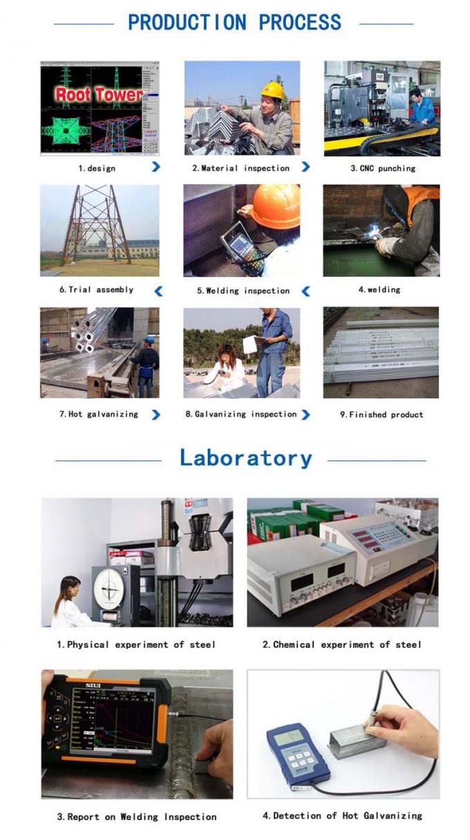 ISO9001 Hot Dip Galvanized Monopole Angle Steel Tower 5