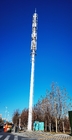 Simple Installation Single Tube Communication Tower With Antenna Support