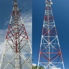 CE/BS/AS Designed 4 Legs Angle Steel 5g Telecom Tower With 2 Platforms