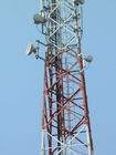 Painted 15m Telecommunication Lattice Steel Towers