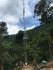 Hot Dip Galvanized Communication Lattice 5g Guyed Mast Tower