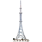 100m CDMA Mobile Communication Tower Hot Dip Galvanized With Brackets