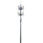 Powder Coated Steel Monopole Tower Broadcasting / 4g / Cell Phone Signal