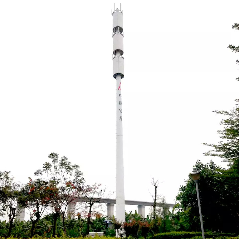 15 Mtr Guyed Mast Tubular Steel Pole Telecommunication Antenna Pipe Tower Galvanized