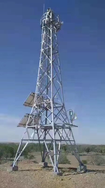 Angle Steel Structure Mobile Communication Tower 20m - 100m Microwave