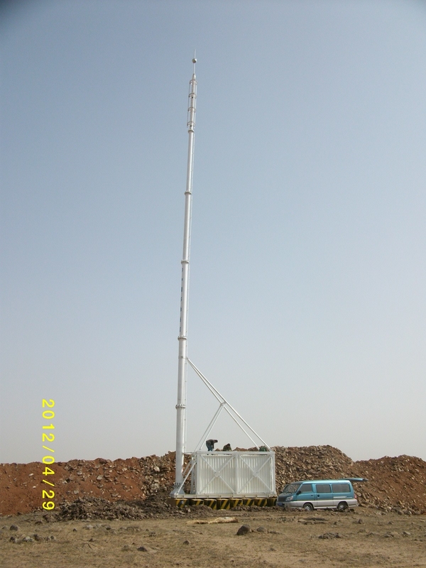 Rapid Integration Communication Tower Single Pipe 20 - 32m Hot Dip Galvanized