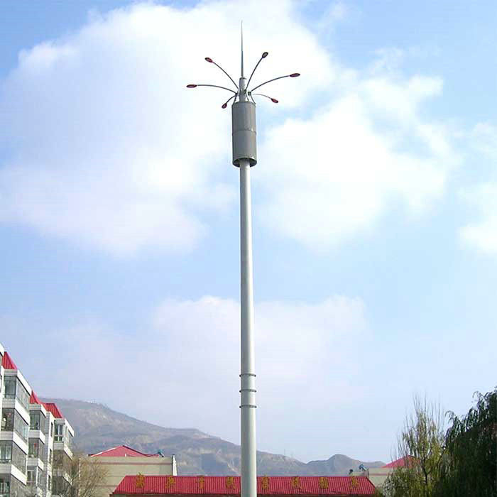 Electrical Galvanized Slip joint Monopole Cell Tower