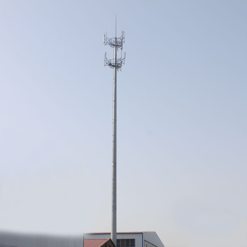 45M GSM Monopole Steel Tower For Broadcast TV