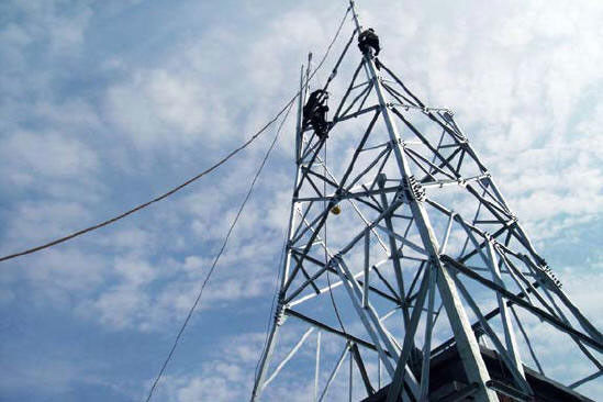 50m Vhf Radio Wifi Lattice Steel Tower For Signal Transmission