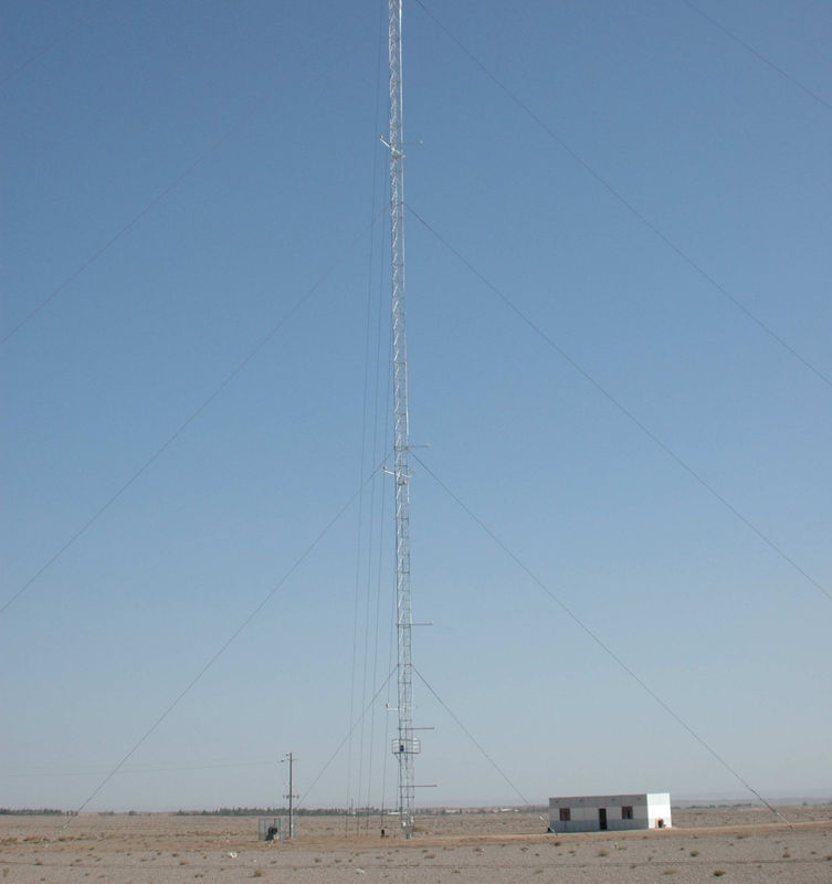 SGS Certificate Triangular Telecom Guyed Mast Tower