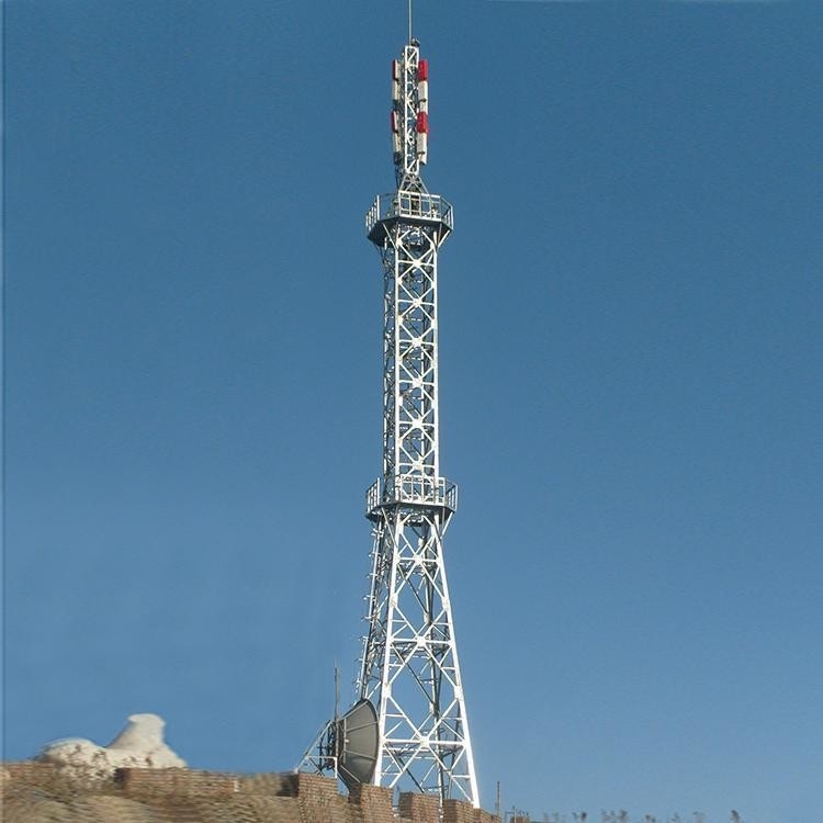 Cellular Self Supporting Antenna Telecommunication Tower 45 Meter