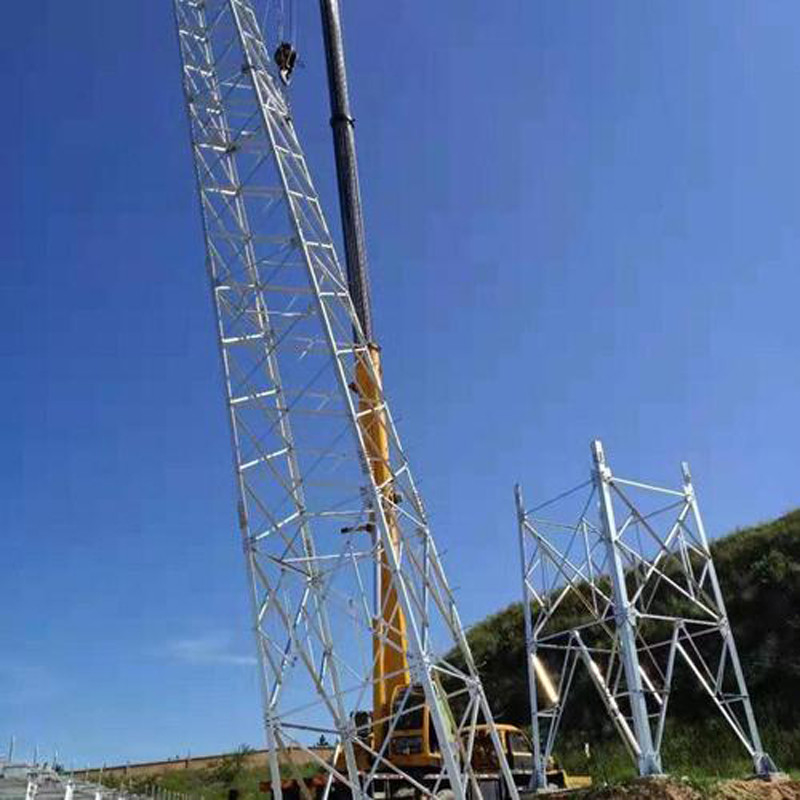 Telecommunication Free Standing Lattice Tower Steel 21m Self Support