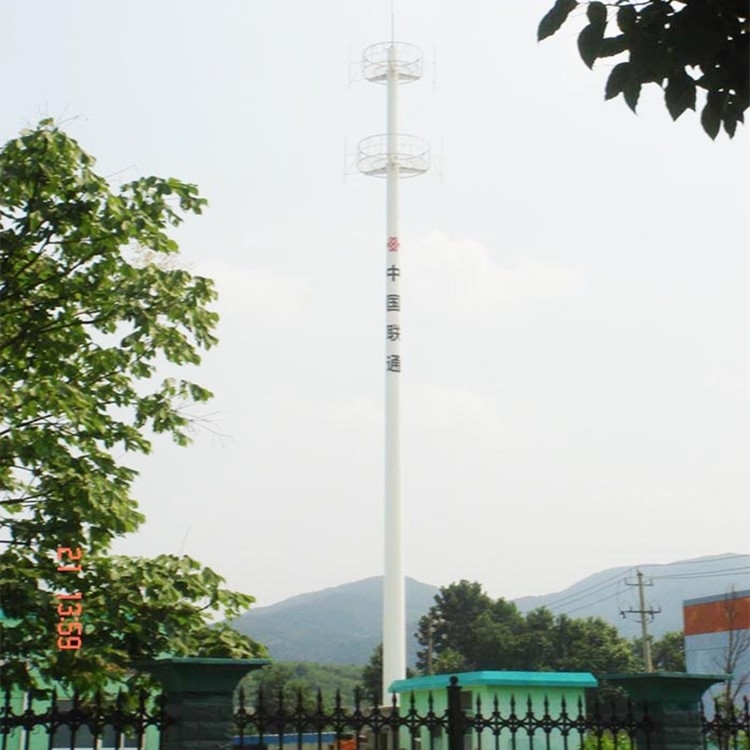 Mobile Phone Communication Monopole Telecom Tower 35m Single Tube