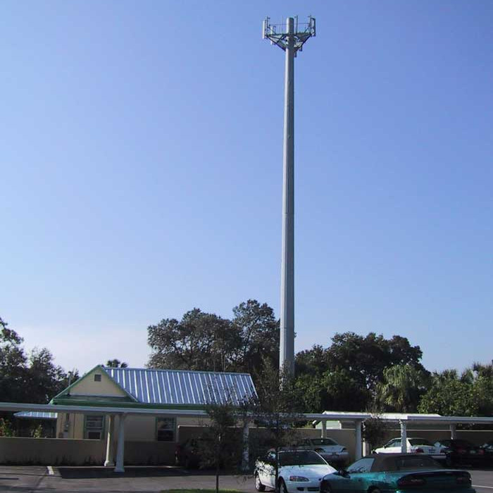 CDMA 15m Monopole Tower For Transmission Line