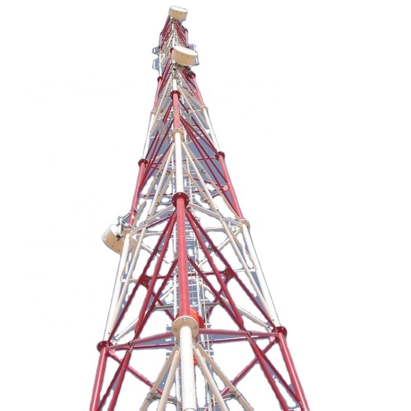 15m Microwave Transmission Tower , Triangular Telecommunication Tower