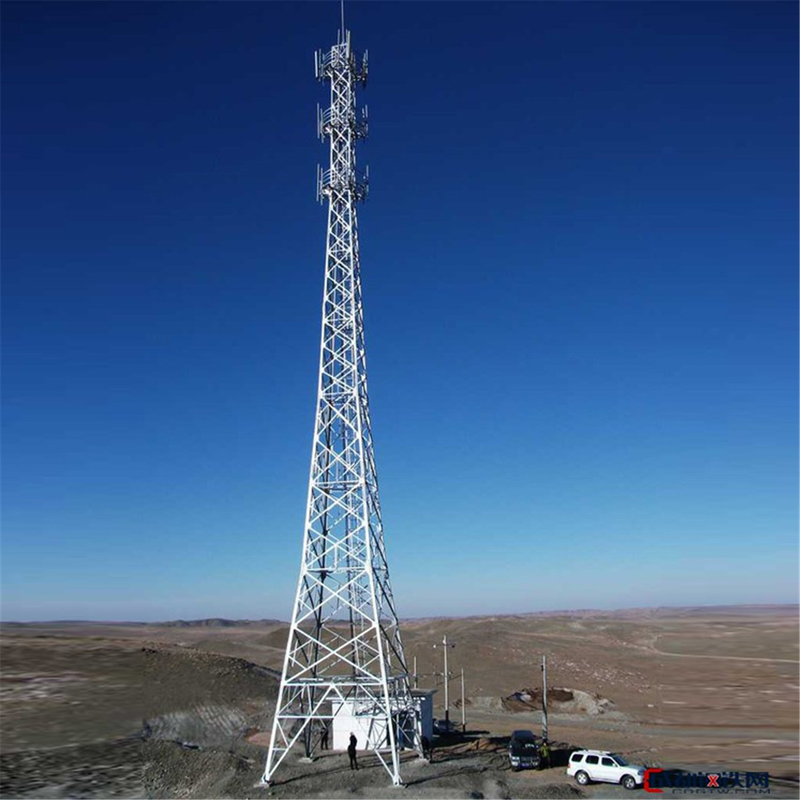 High Density Transmission Lattice Tower Telecommunication Steel For Power Distribution